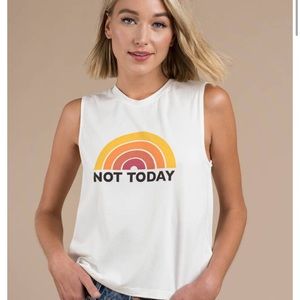 MINKPINK Not Today Graphic Tank
